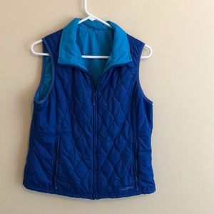 LL Bean blue down vest